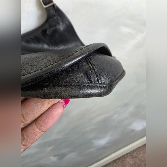 Vintage Coach Hippie Flap Bag Black 9134 12.5x10 Sling - Picture 8 of 16